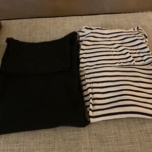 J.Crew Tissue Turtleneck Sz Small Color Black & Black/Stripe